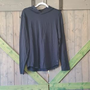 Navy Blue Long Sleeve Hoodie